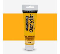 Daler-Rowney : Graduate Acrylic Paint : 120ml : Cadmium Yellow Deep