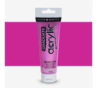 Daler-Rowney : Graduate Acrylic Paint : 120ml : Metallic Pink