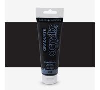 Daler-Rowney : Graduate Acrylic Paint : 120ml : Pearl Black