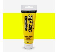 DALER GRADUATE ACRYLIC 120ML PRIMARY YELLOW, Yellow