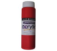 Daler-Rowney Graduate Acrylic Paint, Plastic Bottle, 16.91oz - 500 ml, Cadmium Red Hue