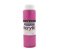 Daler-Rowney Graduate Acrylic Paint, Plastic Bottle, 16.91oz - 500 ml, Metallic Pink