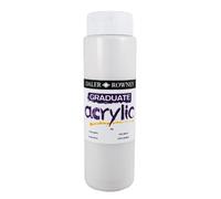 Daler-Rowney Graduate Acrylic Paint, Plastic Bottle, 16.91oz - 500 ml, Pearl White