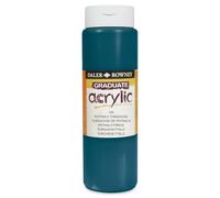 Daler-Rowney Graduate Acrylic Paint, Plastic Bottle, 16.91oz - 500 ml, Phthalo Turquoise