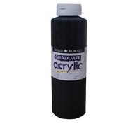 Daler-Rowney Graduate Acrylic Paint, Plastic Bottle, 33.81oz - 1L, Black