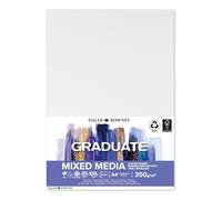 Daler-Rowney Graduate Canvas Panel A4 21 x 29.7cm, 350gsm, Acrylic & Oil Painting, Mixed Media, for Student Artists & Hobbyists
