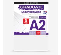 Daler-Rowney : Graduate Mountboard A2 : Ice White : Pack of 5