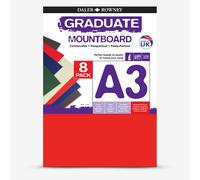 Daler-Rowney : Graduate Mountboard A3 : Assorted : Pack of 8