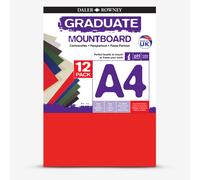 Daler-Rowney : Graduate Mountboard A4 : Assorted : Pack of 12