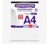 Daler-Rowney : Graduate Mountboard A4 : Ice White : Pack of 12