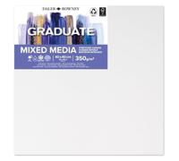Daler-Rowney Graduate Stretched Canvas 40 x 40cm 350gsm | Acrylic & Oil Painting, Mixed Media, For Art Students