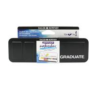 Daler Rowney Watercolour Set Graduate – 12 Half Pans, Assorted Colours, Metal Tin & Brush