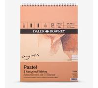 Daler-Rowney : Ingres : Pastel Paper : 160gsm : 24 Sheets : 12x16in (Apx.30x41cm) : White