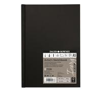Daler-Rowney Ivory Sketchbook, Soft Touch Harbound, 90gsm, A5 Portrait, Natural White, 78 Sheets, Ideal for Professionals