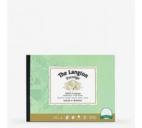 Daler-Rowney The Langton Prestige Watercolour Paper, Cold Pressed, 300 gsm, 140lb, Pad, Glued 4 Sides, 12 x 9in - 30.5 x 22.9 cm, Natural White, 12 Sheets