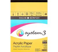 Daler Rowney Linen Texture 230 GSM A4 Acrylic Paper Glued 1 Side 20 White Sheets