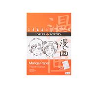 Daler-Rowney Manga Smooth Surface 70gsm A3 Marker Paper Pad, Glued 1 Side, 50 White Sheets, For Professional Artists & Students