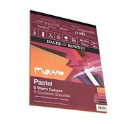 Daler Rowney Pastel Paper Pad Murano 12 x 9in 160gsm Honeycomb Texture 30 Warm Sheets, Glued 1 Side