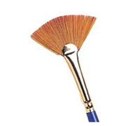 Daler-Rowney Sapphire Watercolour Brush, Sable & Synthetic Blend, Short Handle, Fan, 2