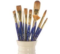 Daler-Rowney Sapphire Watercolour Brush, Sable & Synthetic Blend, Short Handle, Flat Shader, 14