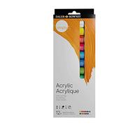 Daler-Rowney Simply 12ml Acrylic Paint Set, 12 Assorted Colours, Ideal for Entry-Level Artists & Hobbyists
