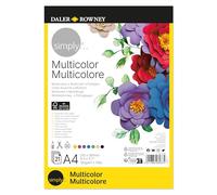 Daler-Rowney Simply Colour Drawing & Sketching Paper Pad, A4, 120gsm, 21 Sheets, Ideal for Entry-Level Artists & Hobbyists