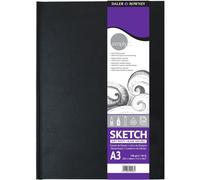 Daler-Rowney Simply Sketchbook, Medium Grain, 100 gsm, 65lb, Hardback, A6 - 4.1 x 5.8in - 10.5 x 14.8 cm, Soft White, 54 Sheets