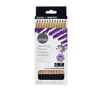 DALER-ROWNEY Simply Hex Sketching Pencil Set, 12 Assorted Grades, For Entry-Level Artists & Hobbyists