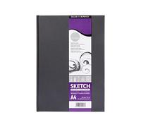 Daler-Rowney Simply Medium Grain 100gsm A4 Hardback Sketchbook, 54 Soft White Sheets, Ideal for Entry-Level Artists & Hobbyists