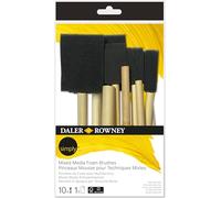 Daler-Rowney Simply Mixed Media Foam Brush Set, 10 Pieces, Acrylic, Mixed Media, Oil Painting, Art Tools, For Entry-Level Artists & Hobbyists