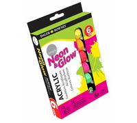 Daler Rowney Simply Neon & Glow Acrylic Paint Set 6 x 12ml