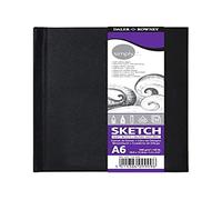 Daler-Rowney Simply Sketchbook, Medium Grain, 100 gsm, 65lb, Hardback, A6 - 4.1 x 5.8in - 10.5 x 14.8 cm, Soft White, 54 Sheets