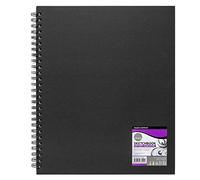 Daler-Rowney Simply Sketchbook, Medium Grain, 100 gsm, 65lb, Spiral Bound, Hardback, 11 x 14in - approx. 27.9 x 35.6 cm, Soft White, 80 Sheets