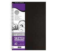 Daler-Rowney Simply Sketchbook, Medium Grain, 100 gsm, 65lb, Spiral Bound, Hardback, A3 - approx. 11.7 x 16.5in - 29.7 x 42 cm, Soft White, 54 Sheets