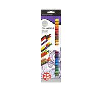 Daler-Rowney Simply Soft Oil Pastel Set, 25 Assorted Colours, Ideal for Entry-Level Artists & Hobbyists