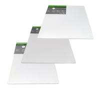 Daler-Rowney Simply Stretched Canvas, Medium Grain, 250 gsm, 16mm Deep, 16 x 20in - 40 x 50 cm, White, 3 Pack
