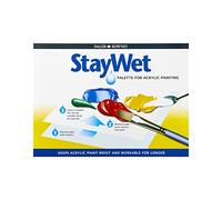 Daler-Rowney Staywet Palette Small, 7.9 x 8.9in, Keeps Paint Wet, Ideal for Professional Artists, Students & Hobbyists
