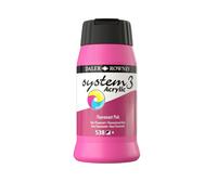 Daler Rowney : System 3 Acrylic Paint : 500ml : Fluorescent Pink