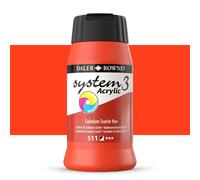Daler Rowney System 3 Acrylic Paint Cadmium Scarlet (Hue) 500ml
