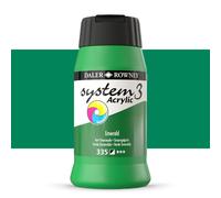 Daler Rowney System 3 Acrylic Colour Emerald Paint (500ml)
