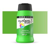Daler Rowney : System 3 Acrylic Paint : 500ml : Fluorescent Green