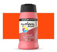Daler Rowney System 3 Acrylic Fluorescent Red (500ml)