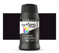 Daler Rowney : System 3 Acrylic Paint : 500ml : Process Black