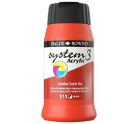 Daler Rowney System 3 Acrylic Paint Cadmium Scarlet (Hue) 500ml