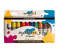 Daler Rowney System 3 Acrylic Paint Introduction Set (10 x 22ml Tubes)