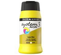 Daler Rowney System 3 Acrylic Paint Raw Lemon Yellow (500ml)