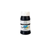 Daler-Rowney System 3 Mars Black Acrylic Paint 500ml - Durable, Water-Resistant, Ideal for Large Surfaces & Murals