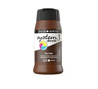 Daler-Rowney System3 Acrylic Paint, Plastic Pot, 16.91oz - 500 ml, Burnt Umber