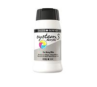 Daler-Rowney System3 Acrylic Paint, Plastic Pot, 16.91oz - 500 ml, Zinc Mixing White
