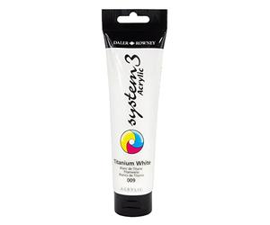 Daler-Rowney System3 Acrylic Paint, Plastic Tube, 5.07oz - 150 ml, Titanium White
